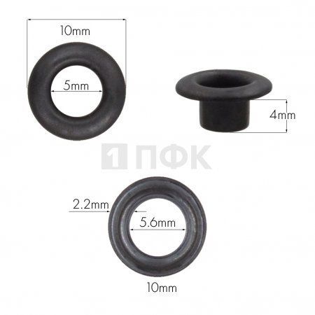 Люверсы №3 5мм сталь цв оксид (уп 5000шт) Люверсы №3 5мм сталь цв оксид (уп 5000шт)