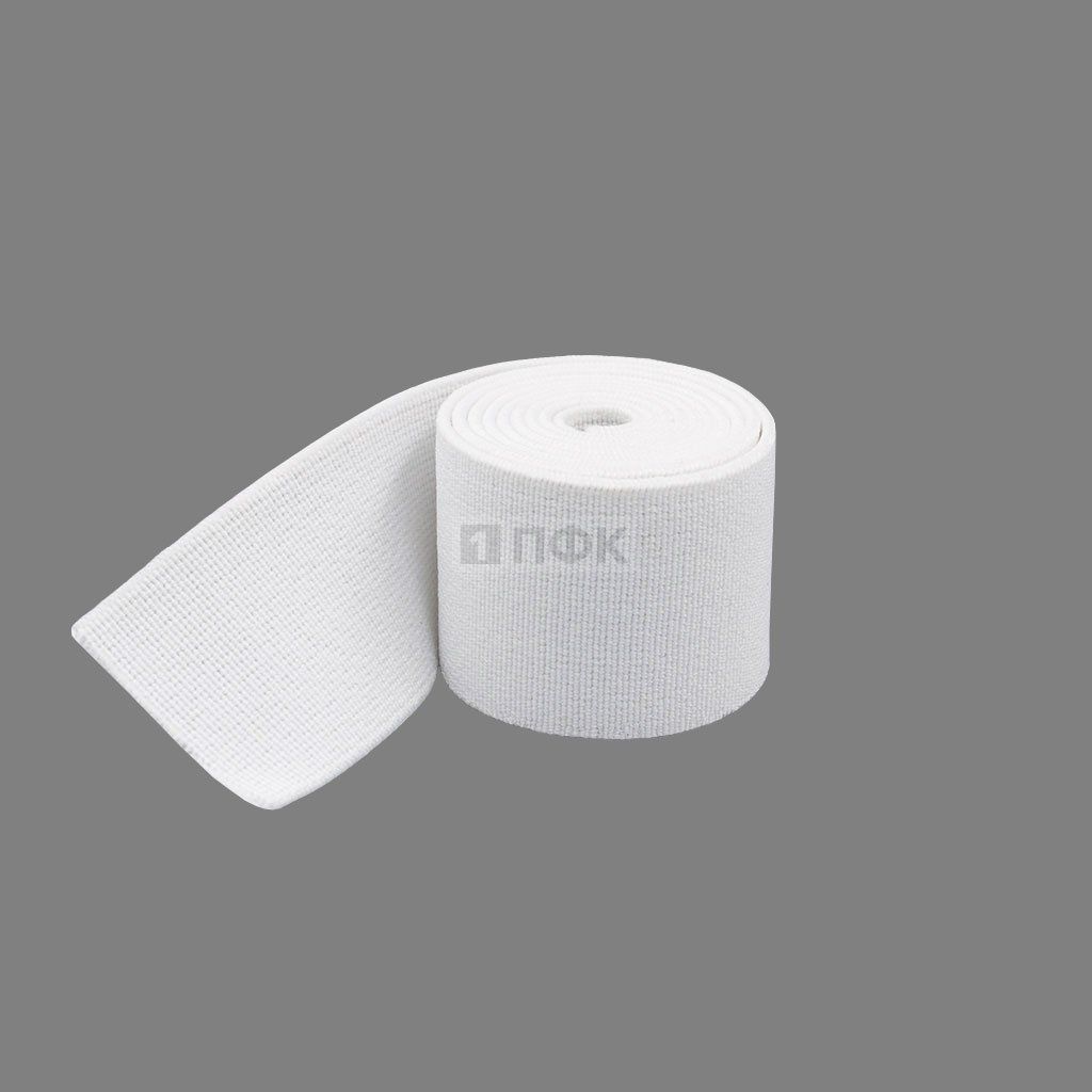 Башмачная резинка 100мм цв белый (уп 25м/125м) 