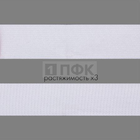 Резинка тканая 25мм 17,23 гр/м цв белый (уп 40м/480м) РБ Резинка тканая 25мм 17,23 гр/м цв белый (уп 40м/480м) РБ