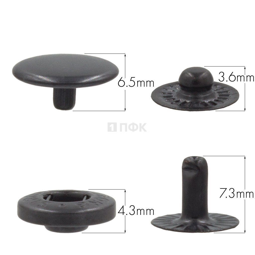 Кнопка для одежды 12,5мм Альфа латунь цв оксид (уп 1440шт) STRONG