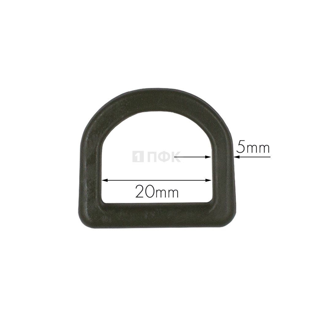 Полукольцо ПК-20 ПА 20мм цв хаки (уп 1000шт) 