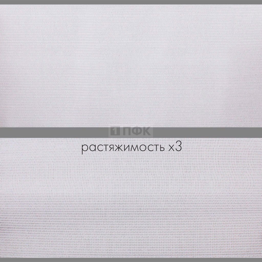 Резинка вязанная 100мм 37 гр/м цв белый (рул 40м/уп 120м)