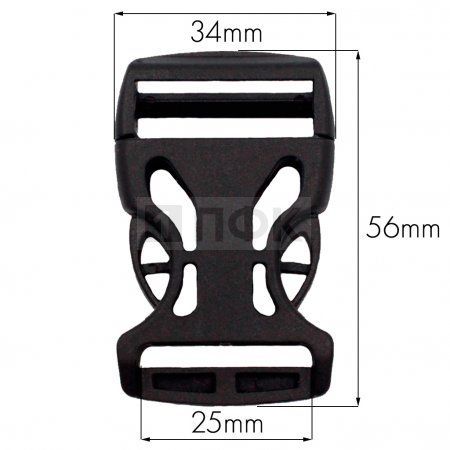 Фастекс Ф-25/3 (защелка-трезубец) ПП 25мм цв черный (уп 1000шт) Фастекс Ф-25/3 (защелка-трезубец) ПП 25мм цв черный (уп 1000шт)