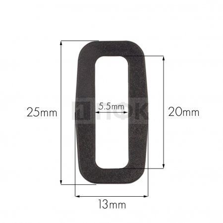 Пряжка-рамка пластик 20мм арт.А8-075 РОМ цв черный (уп 500шт/5000шт) Пряжка-рамка пластик 20мм арт.А8-075 РОМ цв черный (уп 500шт/5000шт)