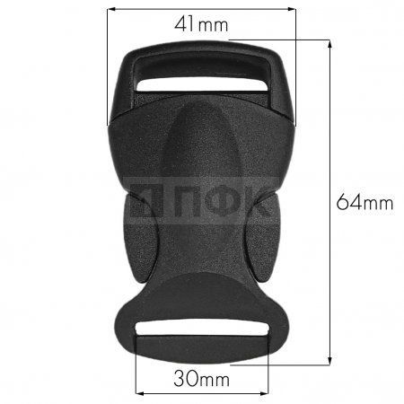 Фастекс (защелка-трезубец) арт.1306 ПП 30мм цв черный (уп 100шт/4000шт) Фастекс (защелка-трезубец) арт.1306 ПП 30мм цв черный (уп 100шт/4000шт)