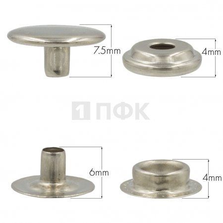 Кнопка для одежды 15мм №61 сталь цв никель (уп 720шт) STRONG
