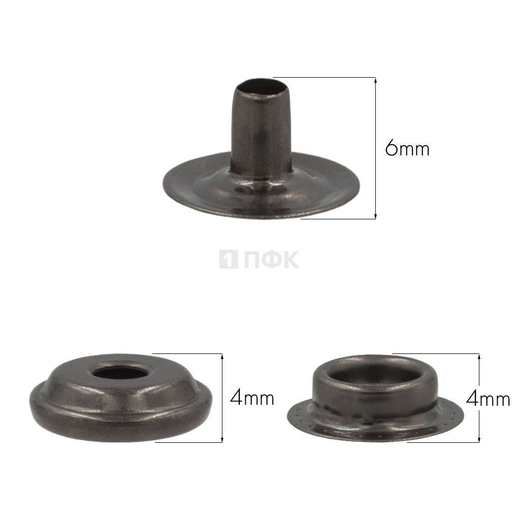 3 Части кнопки для одежды 15мм №61 сталь цв никель тем (уп 720шт) STRONG — ПФКР 3 Части кнопки для одежды 15мм №61 сталь цв никель тем (уп 720шт) STRONG