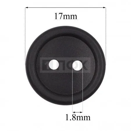 Пуговица КЛ 17-2 ПП 17мм цв черный (уп 1000шт)