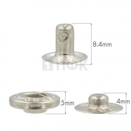 3 Части кнопки для одежды 15мм Альфа латунь цв никель (уп 720шт) STRONG