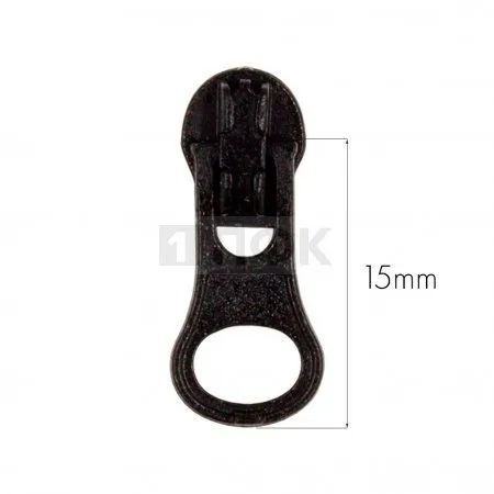 Бегунок для спиральной (витой) молнии тип 3 автомат ГРУША цв 322 черный (уп 2500шт/25000шт) 1гр