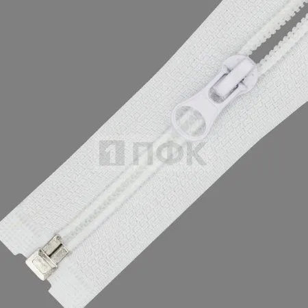 Молния спиральная (витая) тип 5 90см разъем цв 101 белый груша (уп 100шт) Молния спиральная (витая) тип 5 90см разъем цв 101 белый груша (уп 100шт)