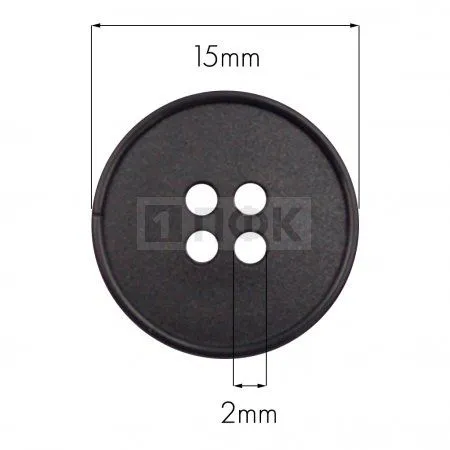 Пуговица 51926-15 ПА 15мм цв черный (уп 1000шт)