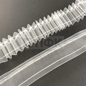 Шторная тесьма 40мм №040 BUZGULU MISINE цв прозрачный (рул 50м)