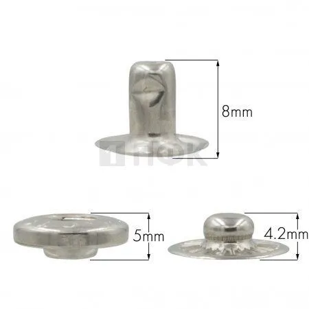 3 Части кнопки для одежды 15мм Альфа нерж цв никель (уп 720шт) STORM