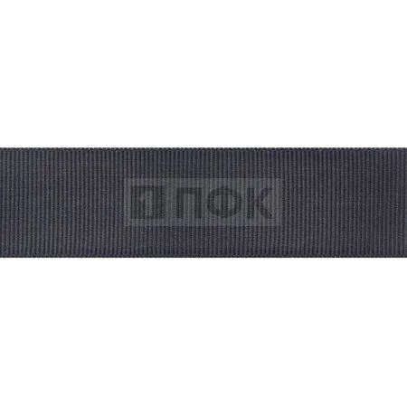 Лента репсовая (тесьма вешалочная) 35мм цв серый тем (уп 100м/1000м)