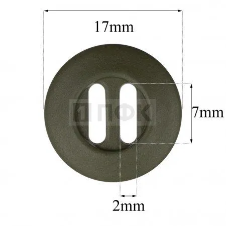 Пуговица КН-17 (Канада) ПП 17мм цв хаки (уп 1000шт)