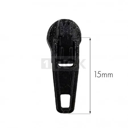 Бегунок для спиральной (витой) молнии тип 3 автомат цв 322 черный (уп 2500шт/25000шт) 1гр