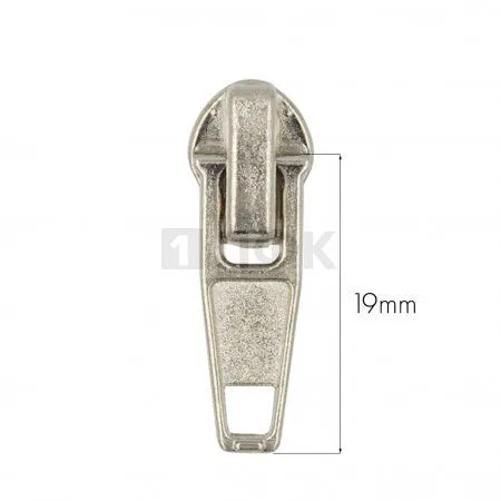 Бегунок для спиральной (витой) молнии тип 3 автомат цв никель (уп 2500шт/25000шт) 1.5гр