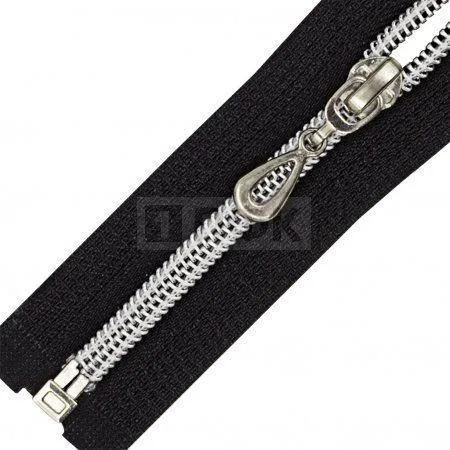 Молния спиральная (витая) тип 7 80см арт.0325 разъем цв 322 зв серебро (уп 100шт)