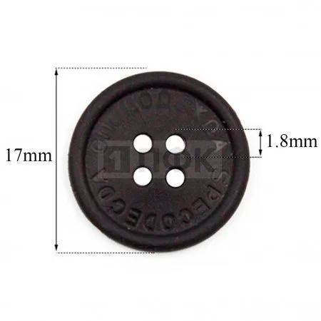 Пуговица для спецодежды ПП 17мм цв черный (уп 1000шт)