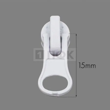 Бегунок для спиральной (витой) молнии тип 3 автомат ГРУША цв 101 белый (уп 500шт/10000шт) 1.9гр