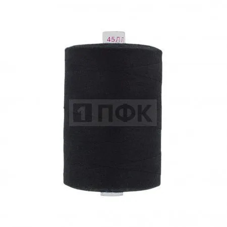 Нить швейная армированная  45ЛЛ 2500м цв 325 черный (уп 12/кор 120)
