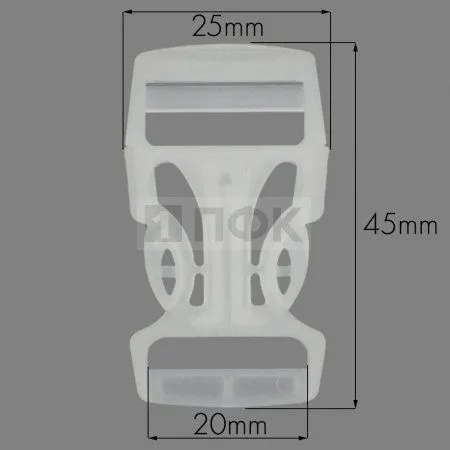 Фастекс Ф-20/3 (защелка-трезубец) ПП 20мм цв прозрачный (уп 1000шт)